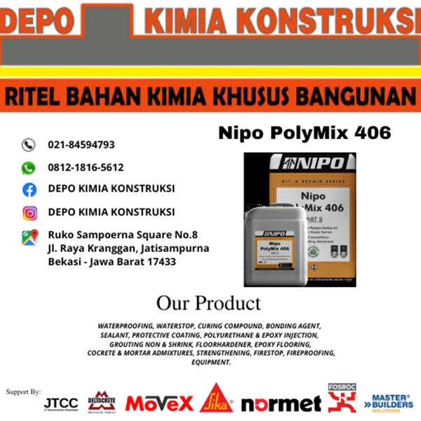 Nipo Polymix 406 Bahan Waterproofing