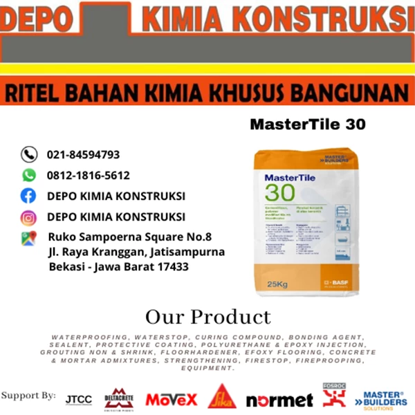 MASTER TILE Tile adhesives and Tile grouts