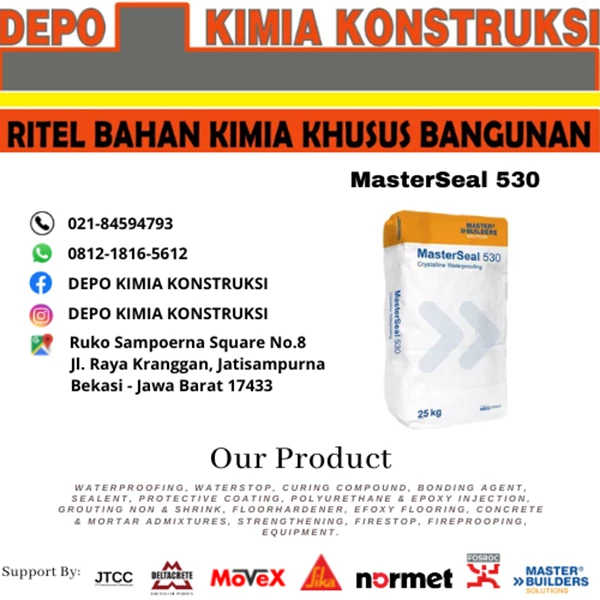 Master Seal 530 Cement based liquid membrane waterproofing crystaline