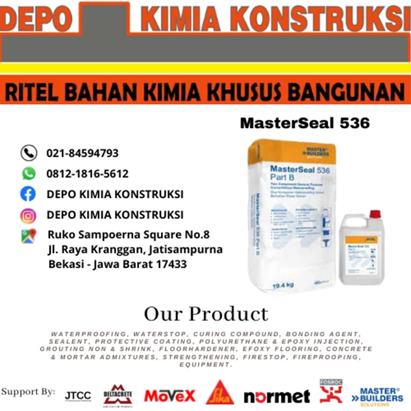 MasterSeal 536 Cement based liquid membrane waterproofing