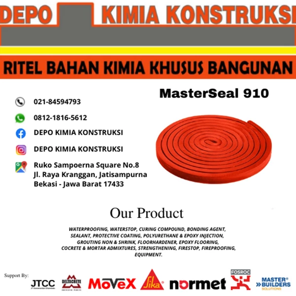 MasterSeal 910 Swellable Waterstop MBS