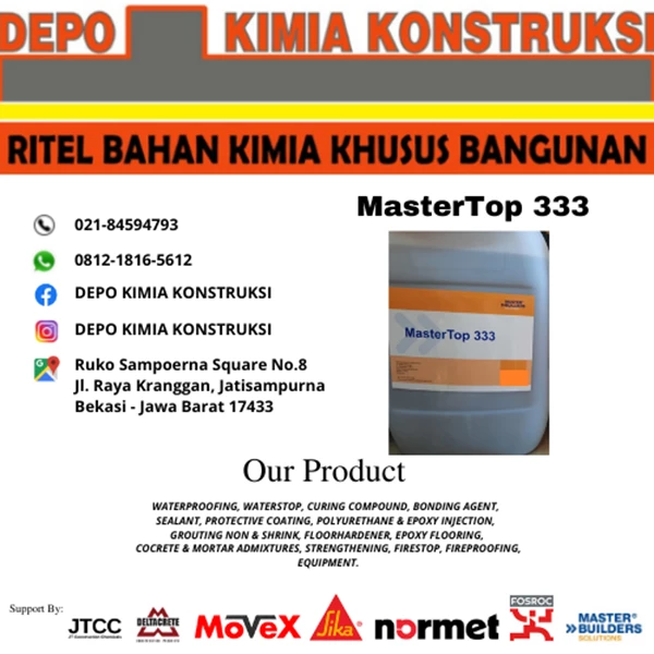 MasterTop 333  Curing Compounds / Sealers